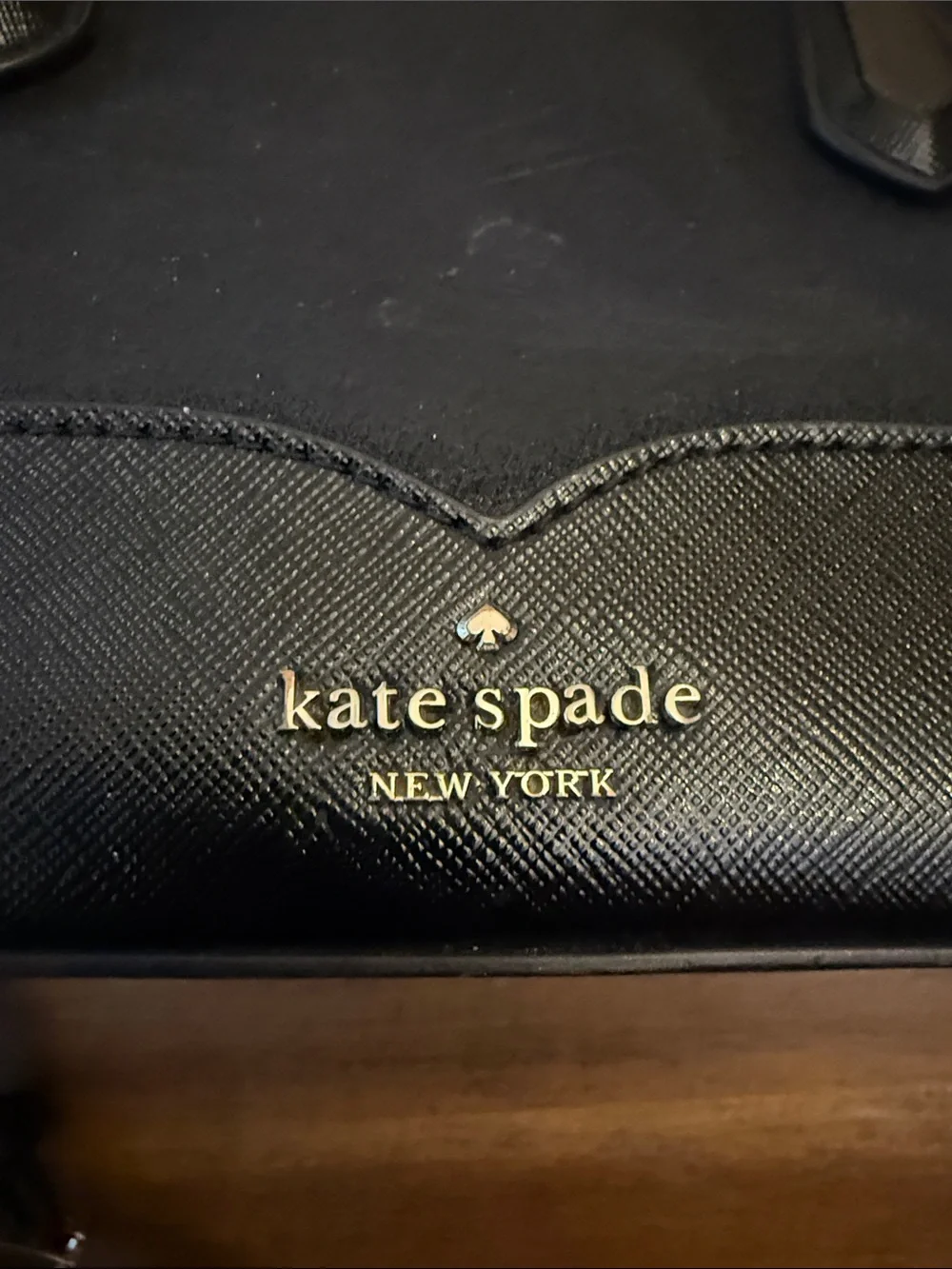 kate spade Black Structured Tote with Top Handles
